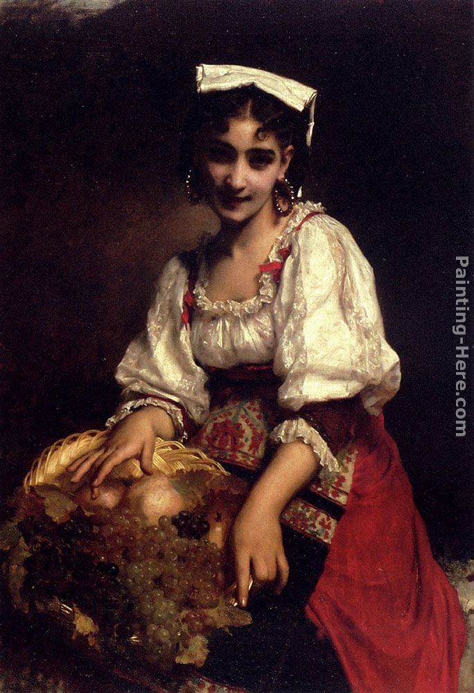 An Italian Beauty painting - Etienne Adolphe Piot An Italian Beauty art painting